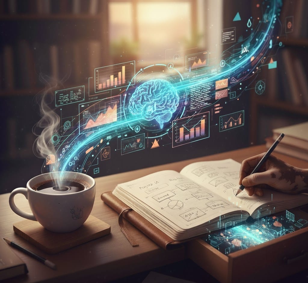 O Tempo, o Café e a Convergência que Tira Ideias da Gaveta